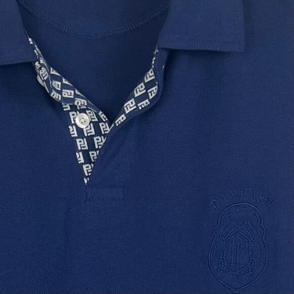 Phatfarm shirt men’s XL Polo Navy Blue with lots of detail. 90s Y2K Hip-Hop Def - Picture 2 of 9